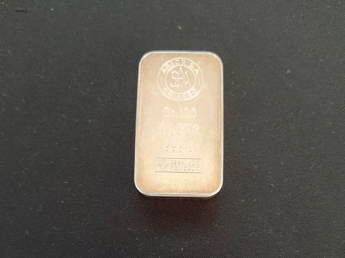 Edelmetalle: Argor S.A. 100g Silberbarren 999.0 – Gebraucht aus Aarau von Revenant8