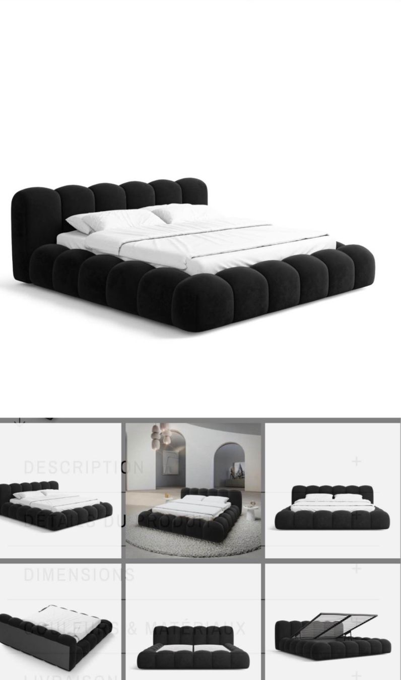 Lits: Lit 180x200 style Bubble – D'occasion à Monthey par dam_26q8