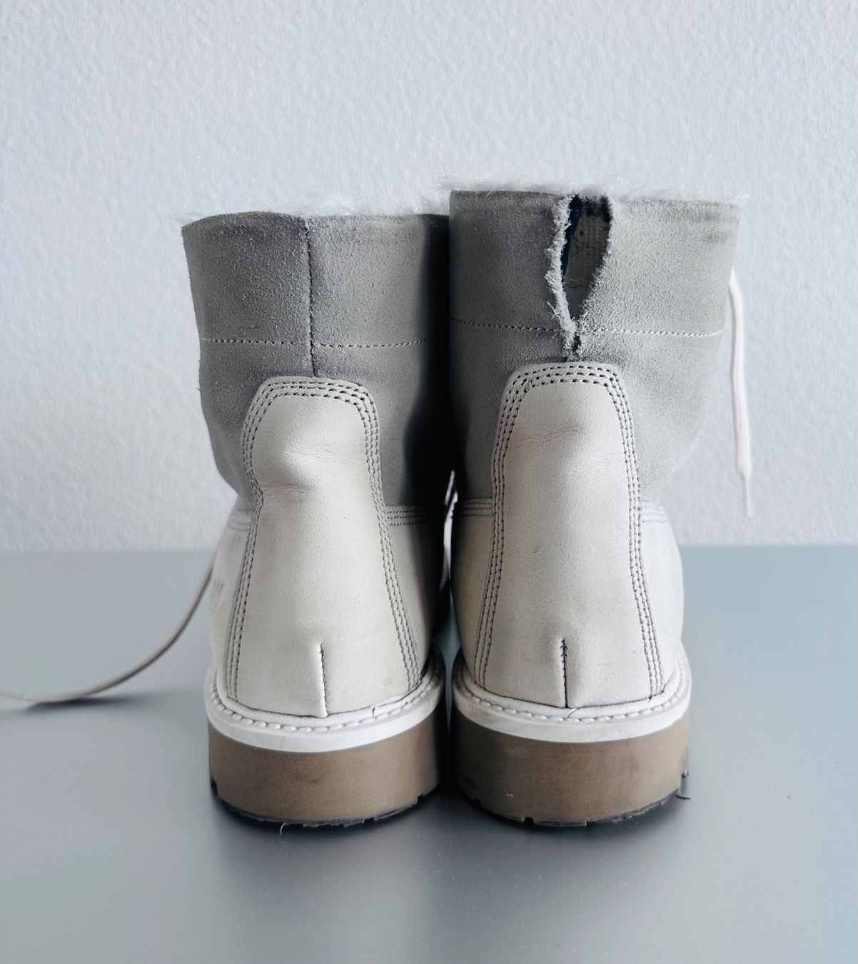 Timberland Damenschuhe: Weinbrenner leather Boots size 40 beige light grey warm – Gebraucht aus Zürich von smackpix 4