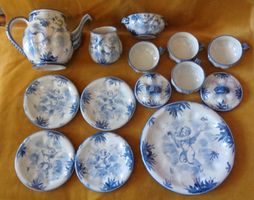 ANTIKES 92 BIS ENGEL GESCHIRR 12 STCK.