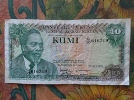 KENYA  10  Shillings  Billet