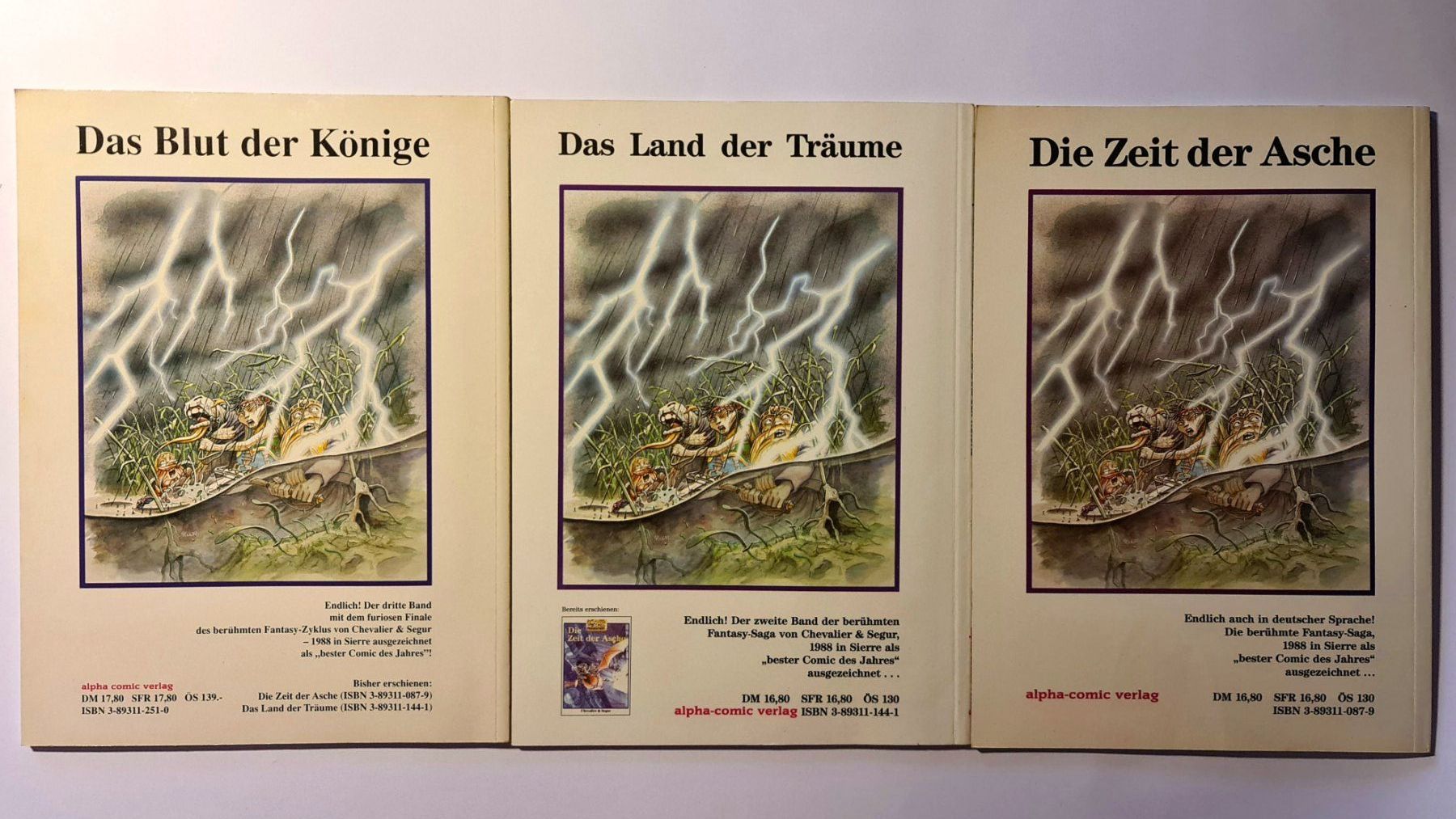 Fumetti: Zeit der Asche 1-3, Schwer Metall Comics, Chevalier & Segur – Usato da Aesch BL venduto da pri_fp8t 1