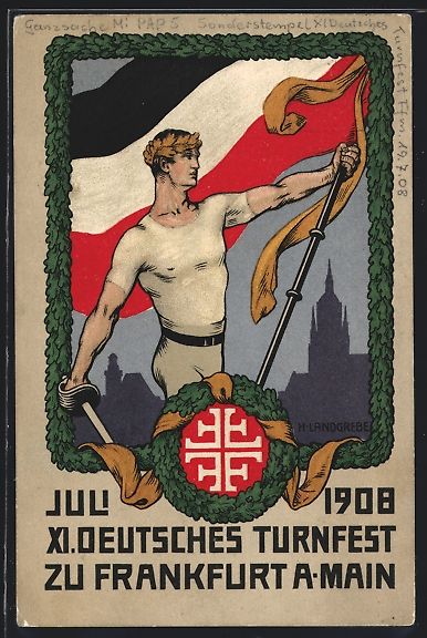 Cancelleria postale: Frankfurt /Main, XI. Deutsches Turnfest  – Usato da Berlin venduto da bartko-reher