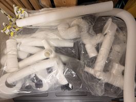 Spülbecken-Siphon-Zubehör Set Weiss Neue Ware
