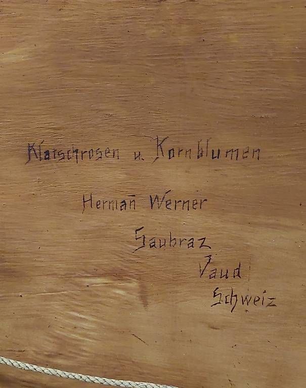 Dipinti: Tableau du peintre suisse Herman Werner – Usato da Tschugg venduto da uldrypr 1