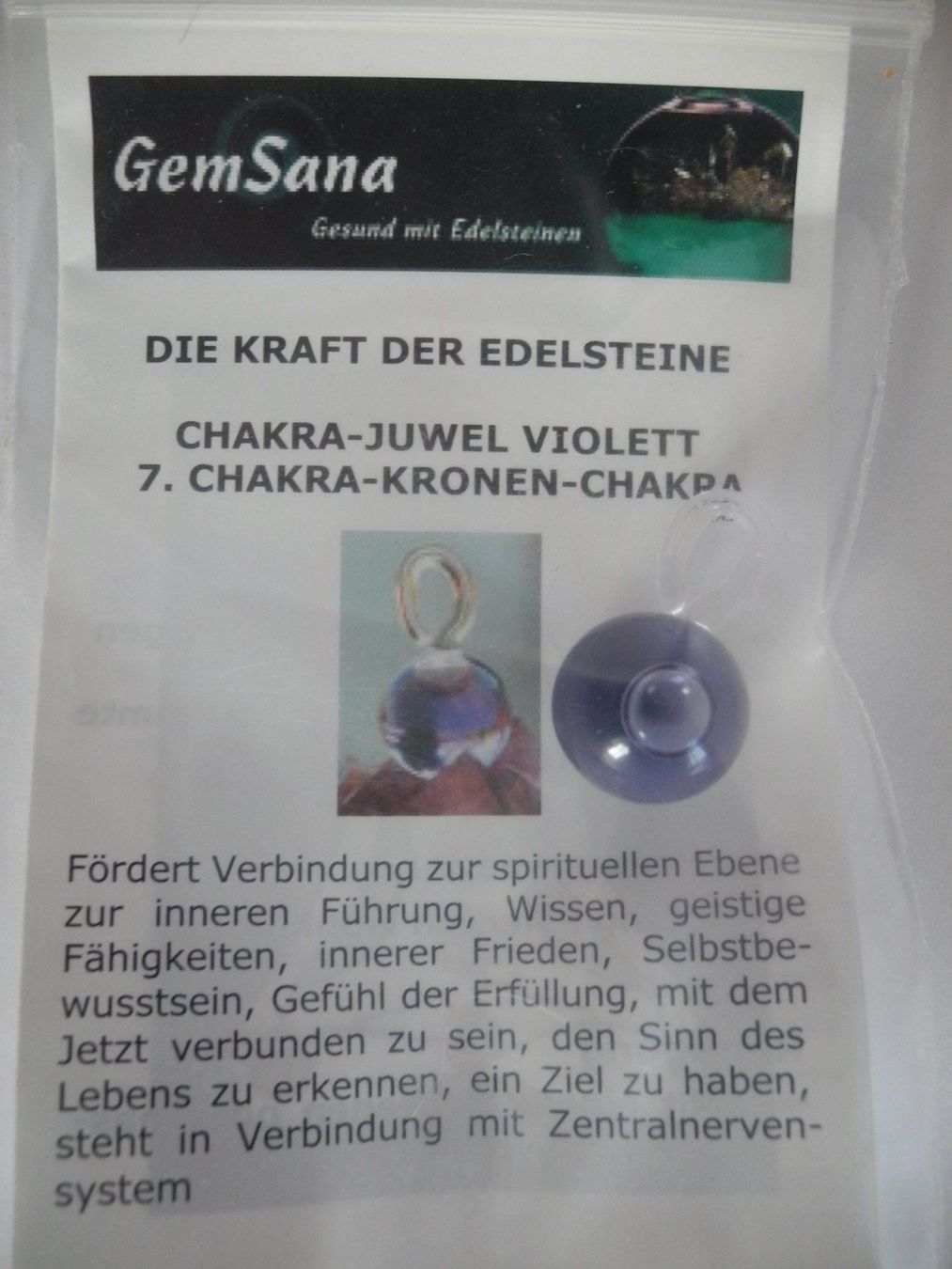 Minerali & Pietre curative: Chakra-Juwel-Violett 7. Chakra-Kronen – Nuovo e nell'imballaggio originale da Kottwil venduto da Crazyrolf