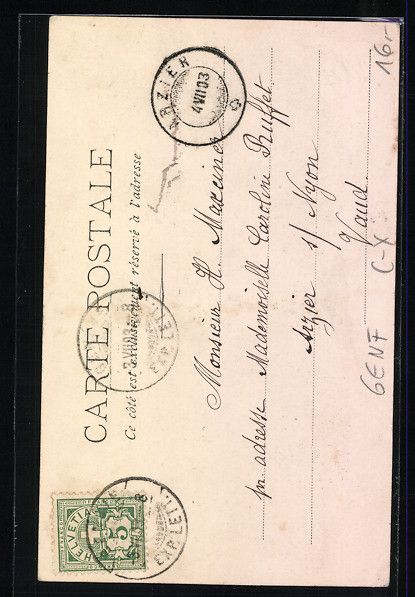 Cartoline postali: Genf, Vogue du Faubourg St. Gervais 21.  – Usato da Berlin venduto da bartko-reher 1