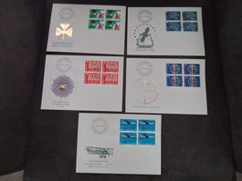 FDC 5 Briefe im Viererblock SBK Nr.461-465 , 13.2.1969