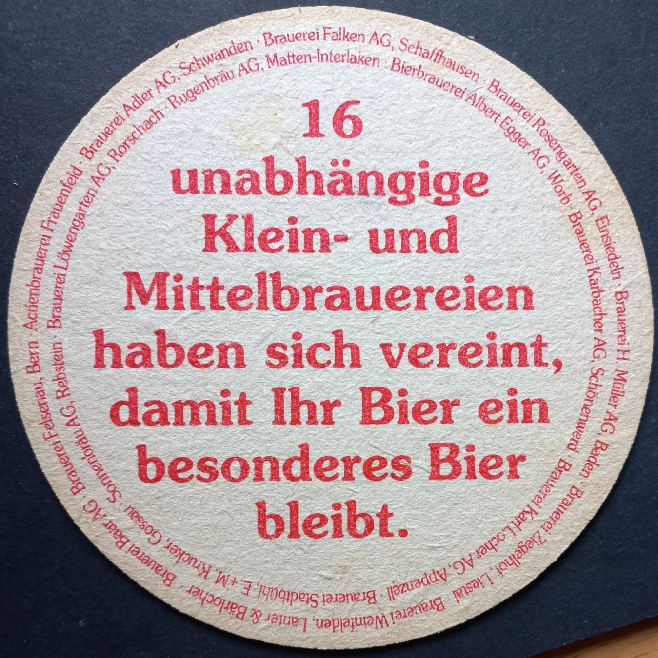 Untersetzer: Bierdeckel - Regionale Biere - CH – Gebraucht aus Niederuzwil von lubimaja 1