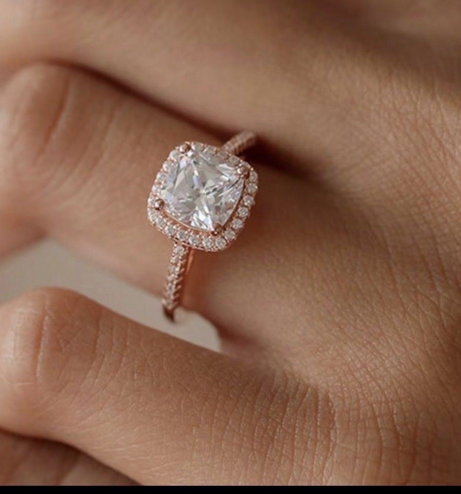 Ringe: Halo Ring Rosegold, 52 – Neu (gemäss Beschreibung) aus Frauenfeld von womensworld 1