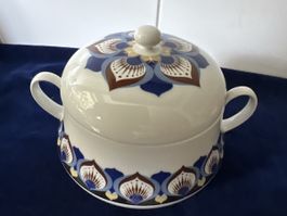 Terrine Langenthal Suisse 74 Weiss mit Dekor Vintage