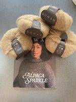 Rowan Alpaca Sparkle Wolle, 4x50g caramel neu