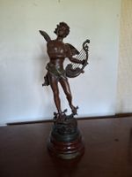 Engel Figur mit Lyra Sockel Gravur "Frauenchor Worb" 75J.
