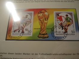 Bulgarien1989, Block Fussball-WM Italien **+ET-o, +Beschrieb