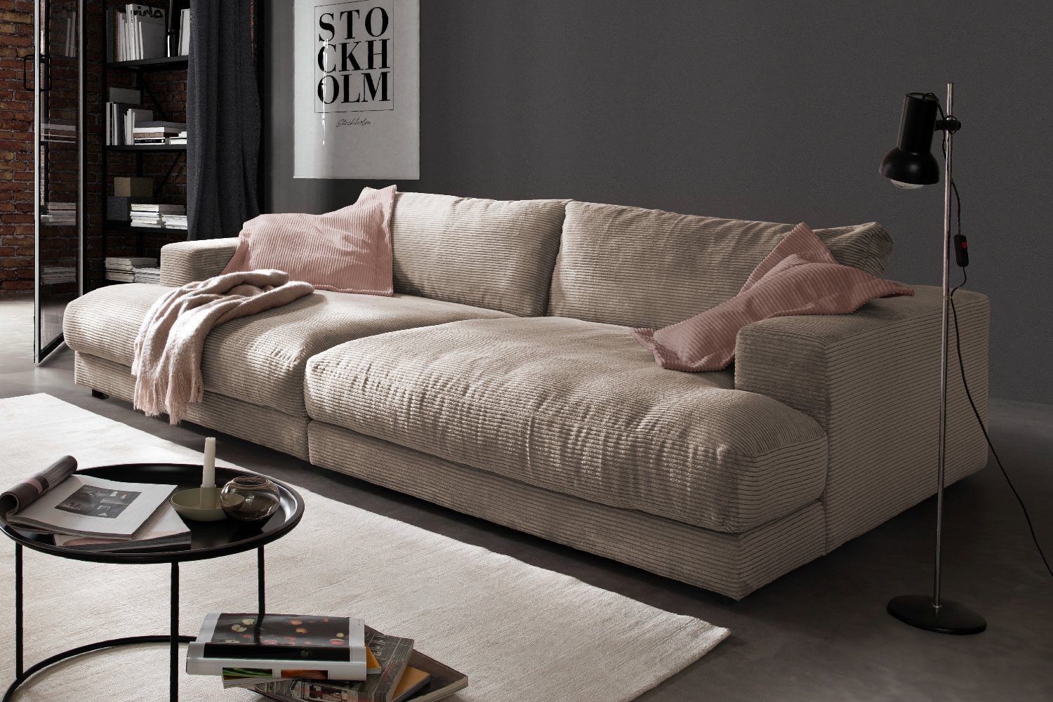 Divani: Big Sofa High End in Cord taupe – Nuovo e nell'imballaggio originale da Bischofszell venduto da deluxe-moebel 1