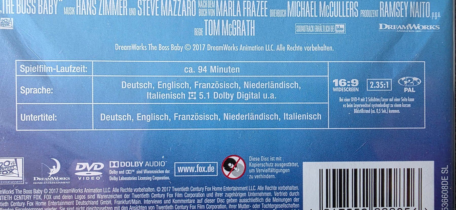 Tutti i DVDs: DVD Boss Baby – Usato da Oetwil am See venduto da fineli2 1