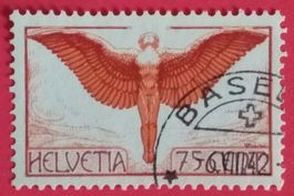 3345) F11z Flugpost Ikarus Attest, Siegniert Kt. 250.-
