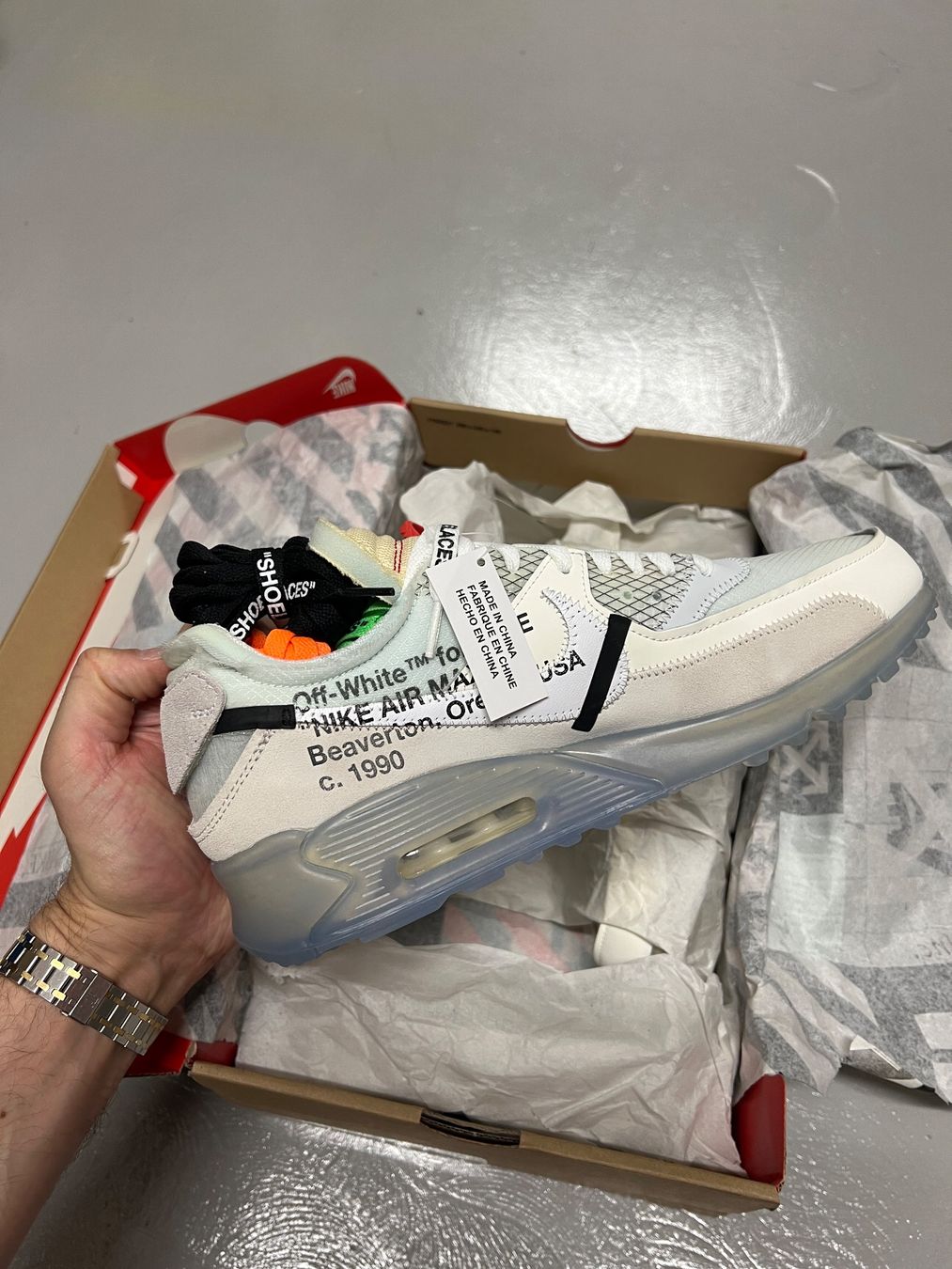Nike Scarpe da uomo: Air Max 90 Off-White - EU 45.5 – Nuovo e nell'imballaggio originale da Bern venduto da ElevenFive