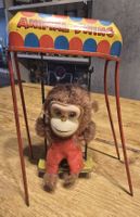 Antiked Spielzeug Schaukel Blech, Äffchen 50er Jahre 