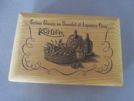 Vintage Holzschatulle, Chocolates Kohler!