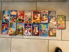 Disney VHS Kassettenset 15 Filme gebraucht guter Zustand
