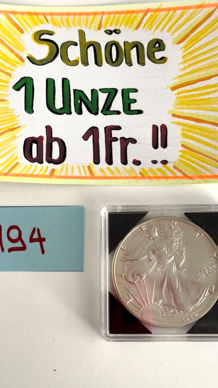 Toutes les monnaies: Schöne Unze 1989 – D'occasion à Engi par kasi09