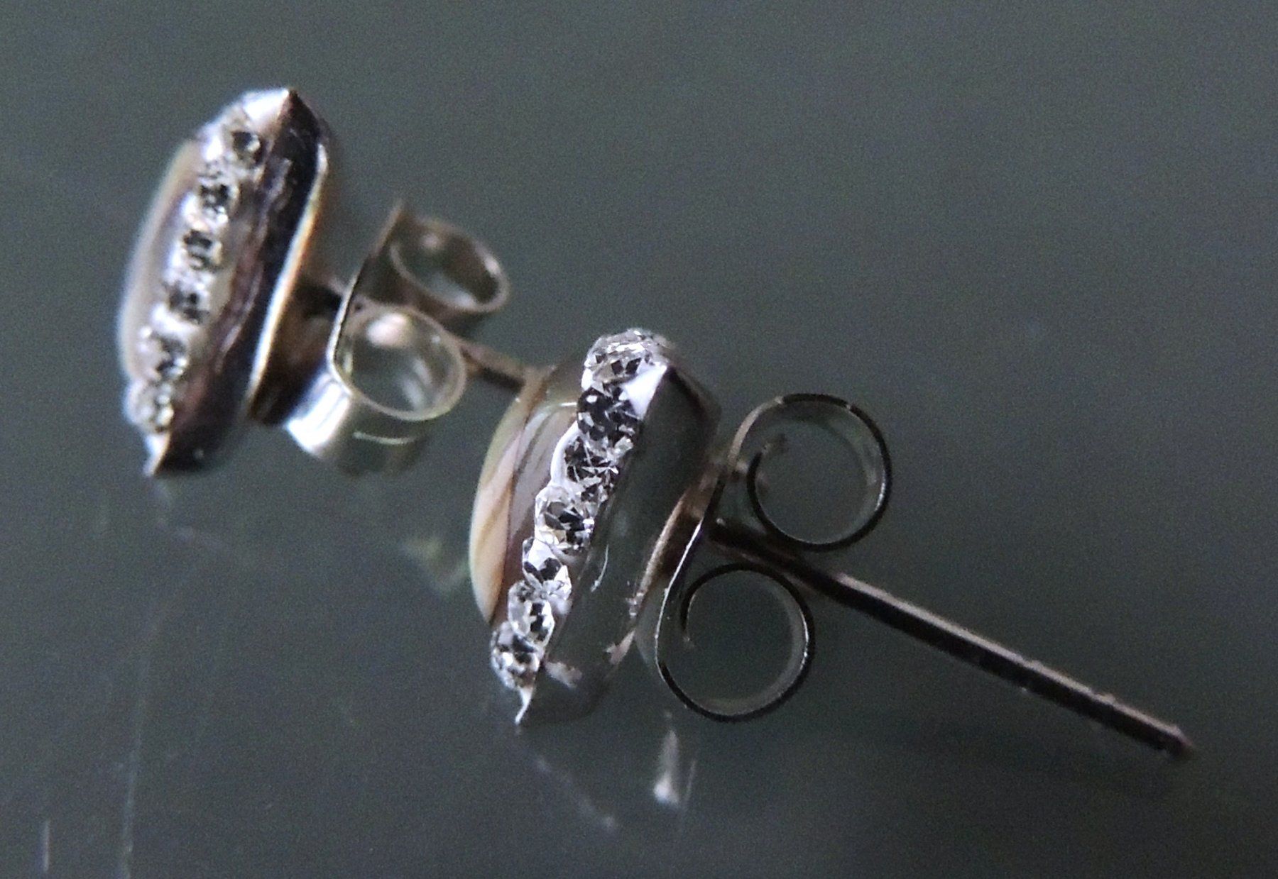 Ohrringe & -stecker: Silber 925 Ohrstecker Perlmutt 8 mm – Neu (gemäss Beschreibung) aus Waldenburg von schaller707 4
