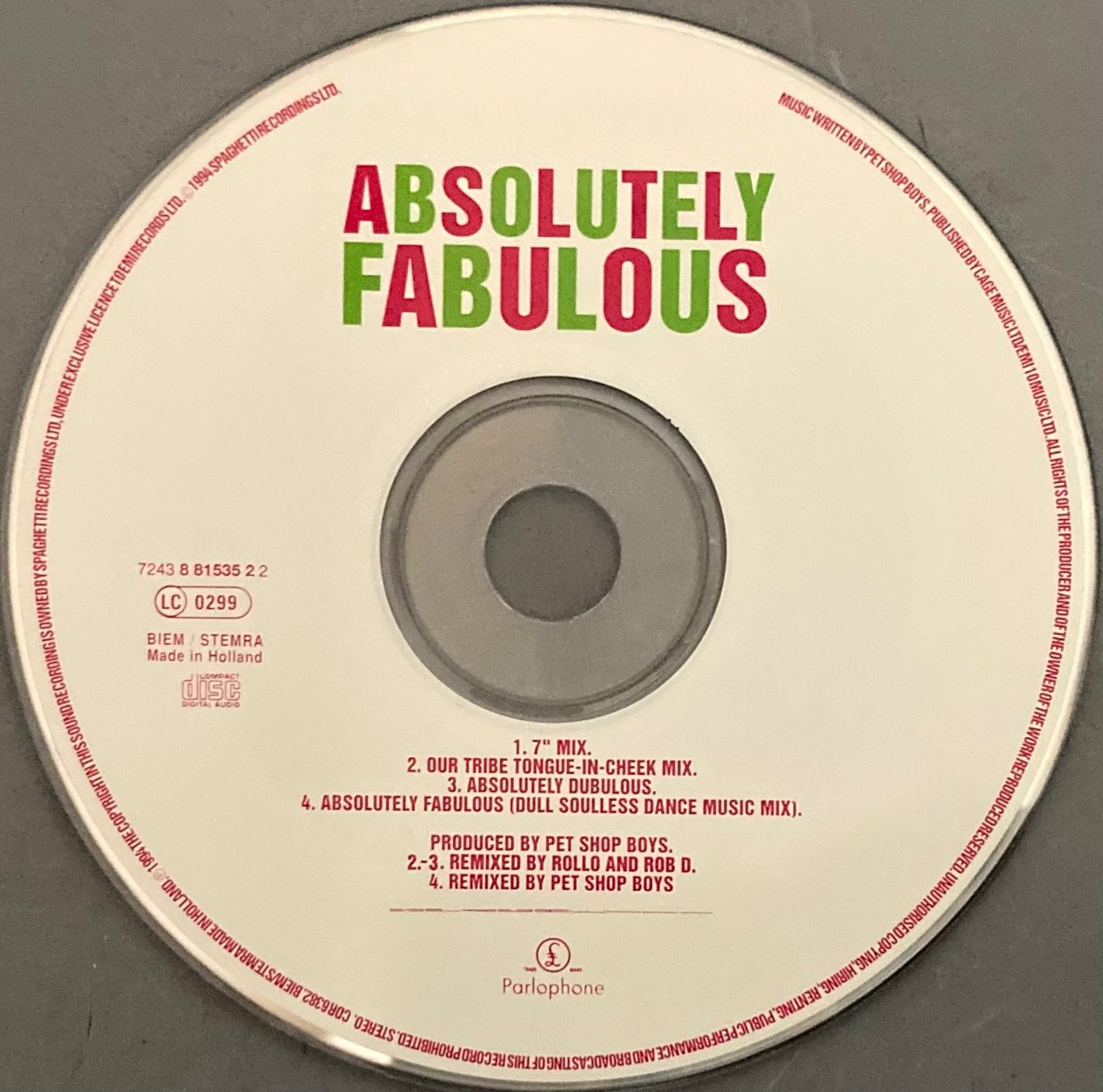 CD: ABSOLUTELY FABULOUS - ABSOLUTELY FABULOUS – Usato da Poliez-Pittet venduto da Newtown-Records 1