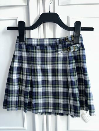 Ralph Lauren girls pleated checkered skirt 6 Y NEW