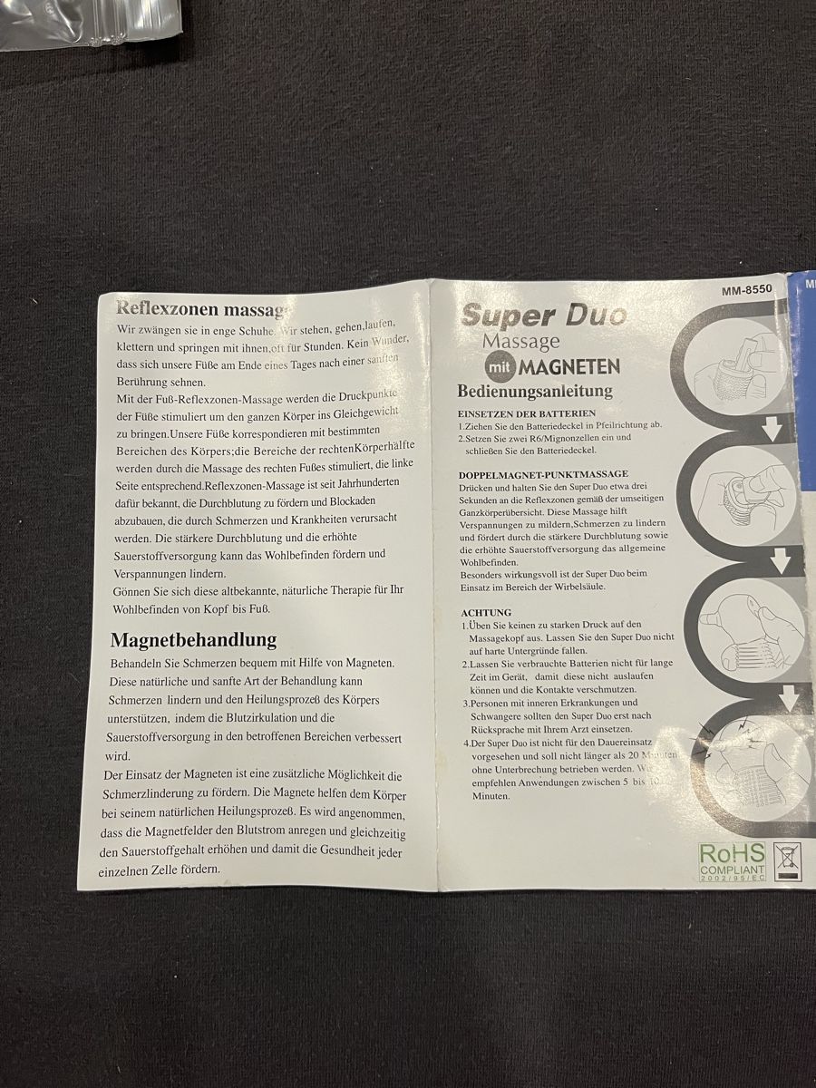 Dispositivi per massaggi: Super Duo Magnet Massage Gerät Akupressur – Usato da Niederwil AG venduto da VST92 4