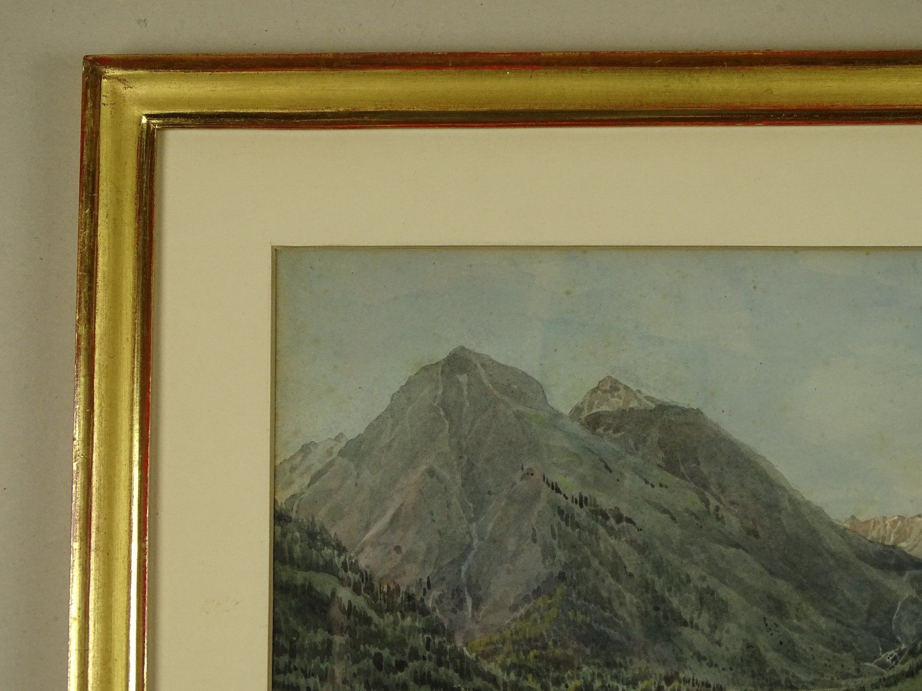 Dipinti: HINTER KLOSTERS-MONBIEL, AQUARELL – Usato da Grüningen venduto da Kartensammler 3