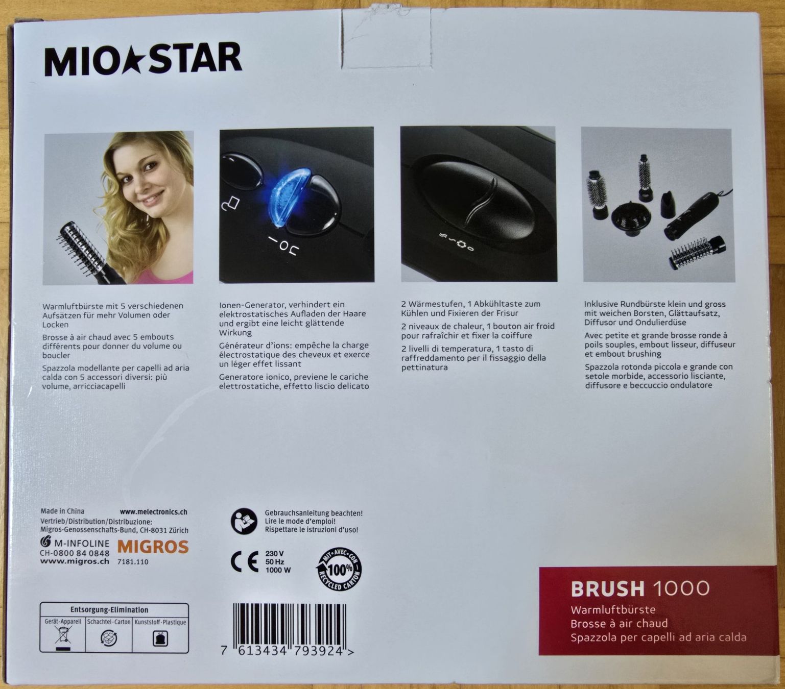 Piastre & Arricciacapelli: Mio Star Brush 1000 Warmluftbürste – Nuovo e nell'imballaggio originale da Froideville venduto da xXSebastienXx 2