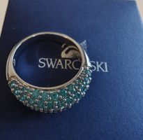 Original Swarovski Ring - Türkis - Gr. 58 - neuwertig
