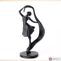 Elegant Flowing Dancer Sculpture – Modern Art - 3D Printed