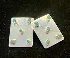 VINTAGE MEXICAIN – CLIPS  D'OREILLES MODERNISTES ARGENT 925