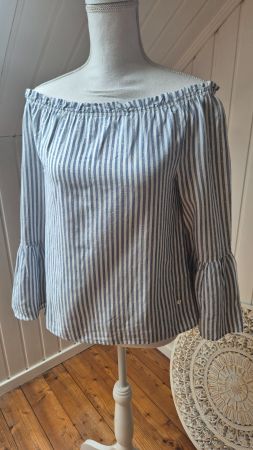 MOS MOSH  🩵 🤍 carmen bluse  🤍💙  Grösse XS/S