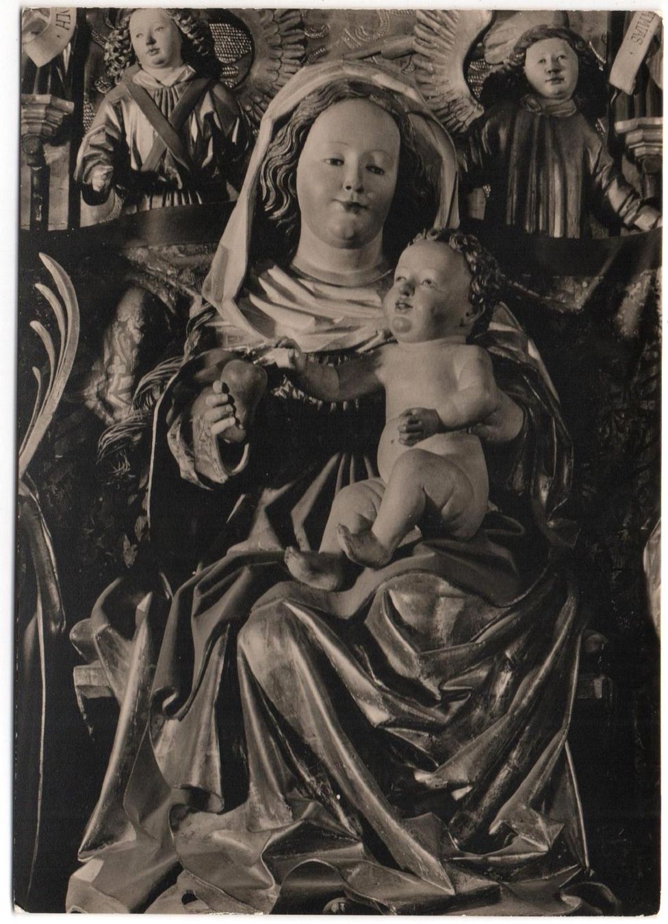 Ansichtskarten: CHUR Kathedrale Muttergottes, Detail aus dem Hochaltar – Gebraucht aus Jona von philajona