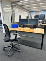 Höhenverstellbarer Massivholz Computertisch