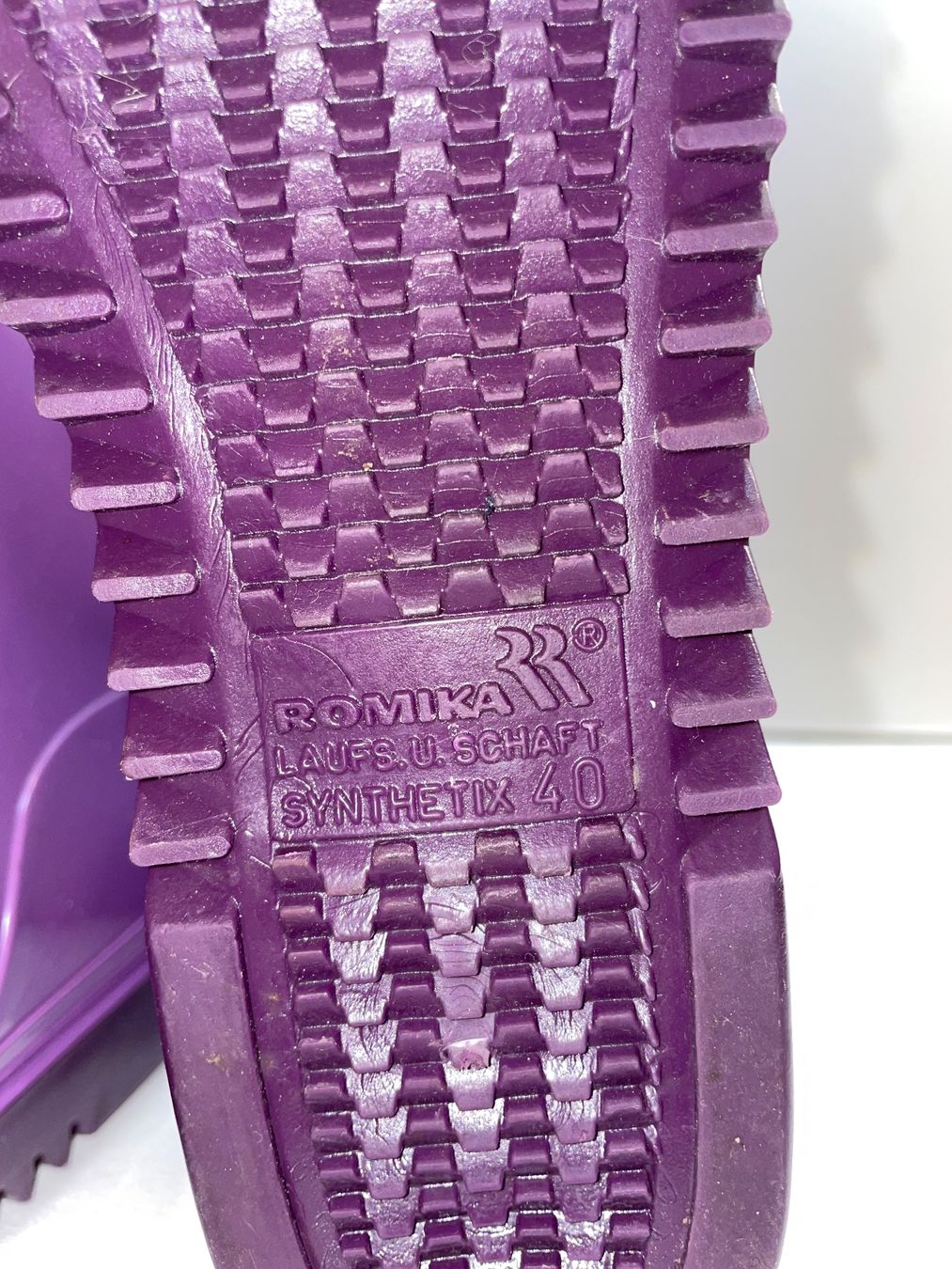 Romika Scarpe da donna: violette Gummistiefel von Romika, Grösse 40 – Nuovo (secondo la descrizione) da Wolfhausen venduto da Mawere 2