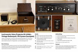 Lectrosonics Voice Projector 85 VP85 PA-System neuwertig
