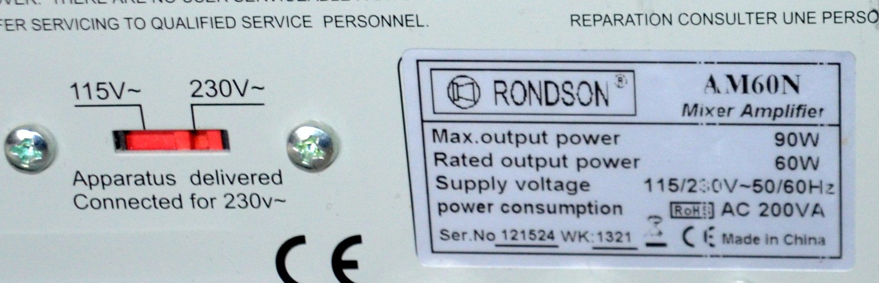 Amplificatori: Rondson Mixer Amplifier AM60N – Usato da Collonges venduto da arashee 4