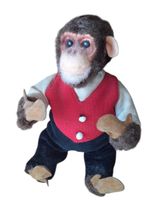 Antikes Plüschtier Affe in Originalkleidung