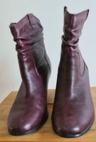 Lederstiefeletten bordeaux
