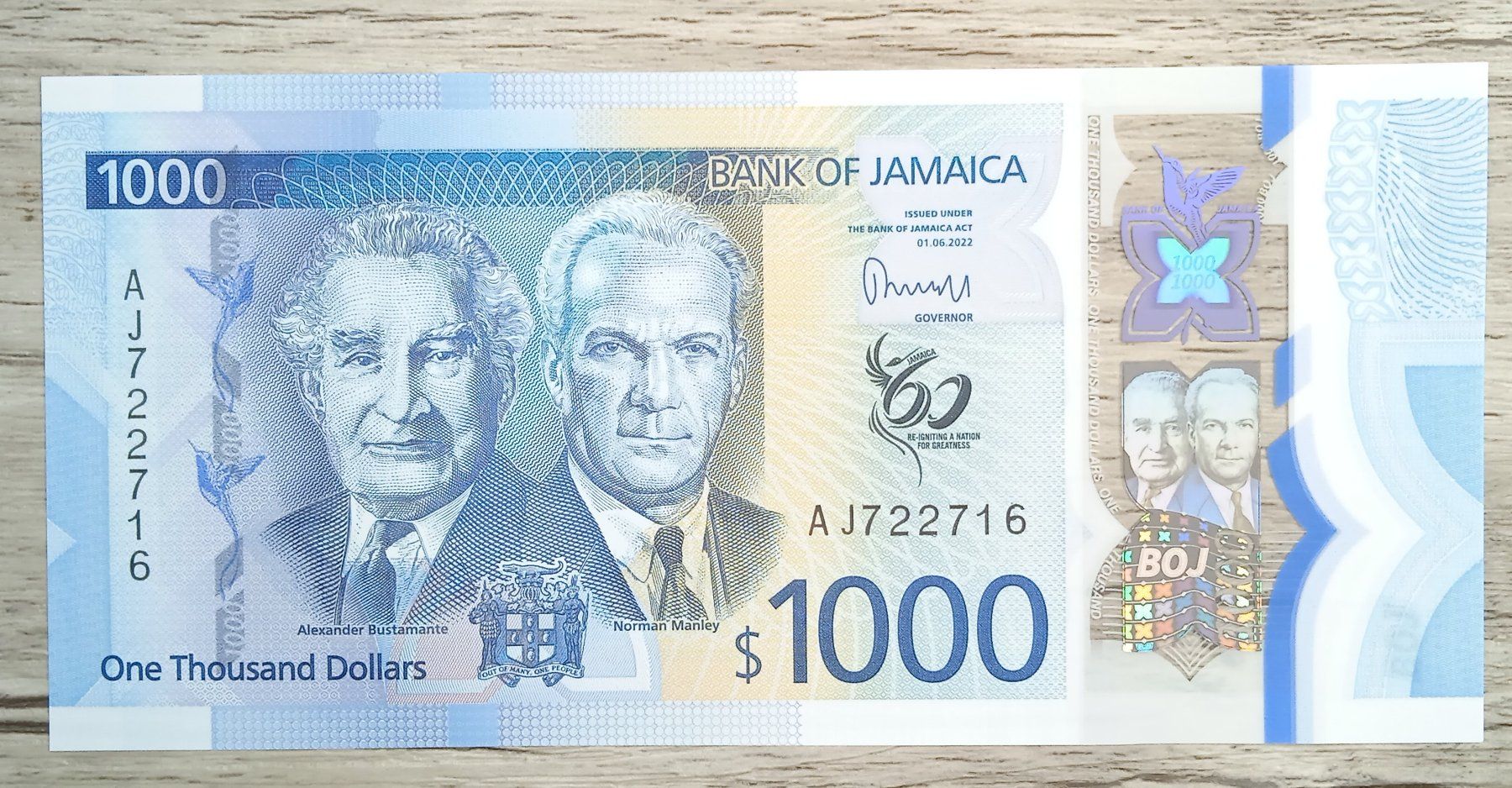 Banconote: Jamaica 1000 Dollars Polymer UNC _2 – Nuovo (secondo la descrizione) da Cousset venduto da Patricio77