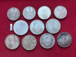 1019 Silber 5 + 10 Mark Deutschland 1951 -1989