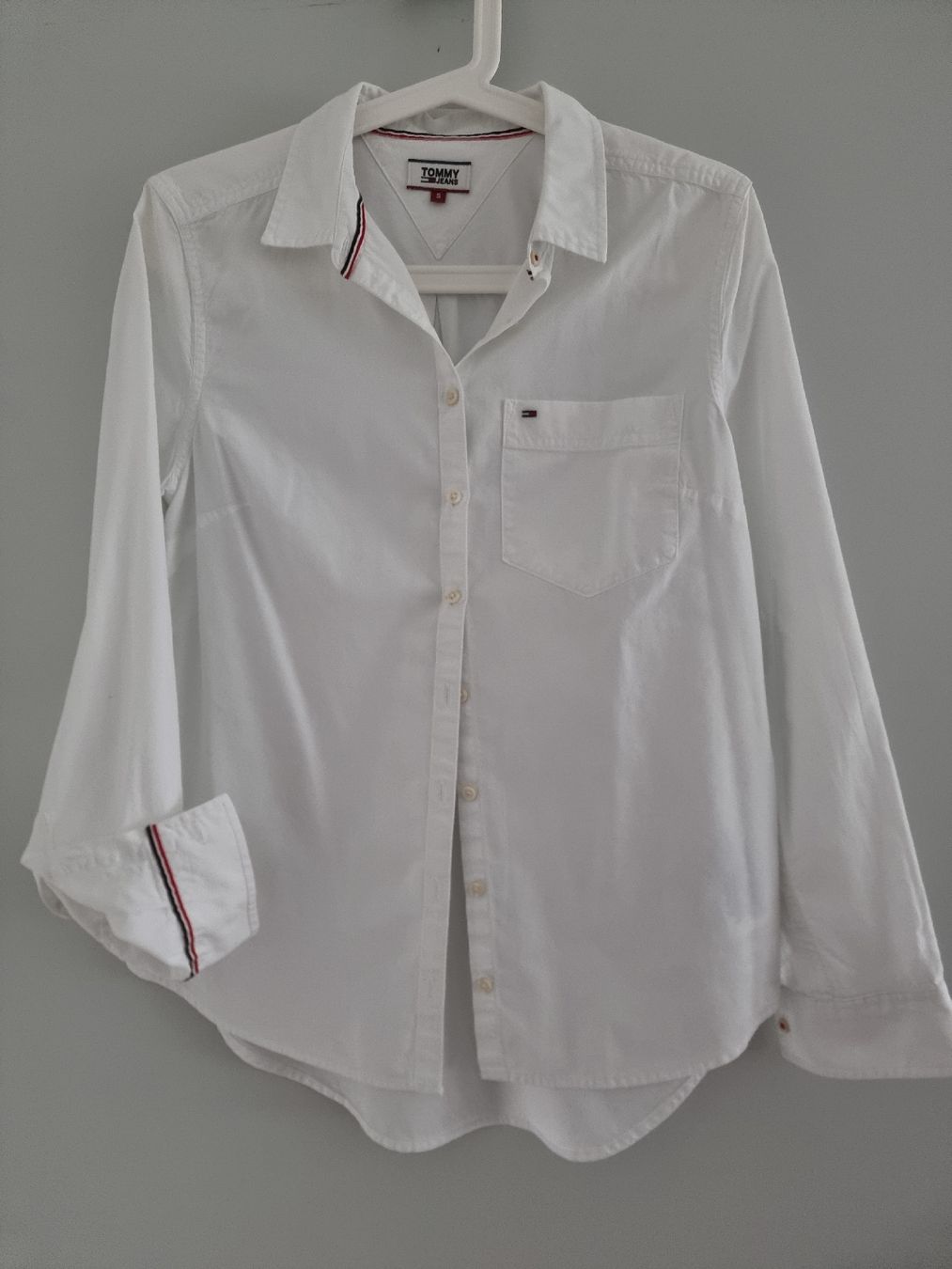 Tommy Hilfiger Camicette: Tommy Hilfiger Hemd Weiss Gr. S – Usato da Uttwil venduto da frosch2711