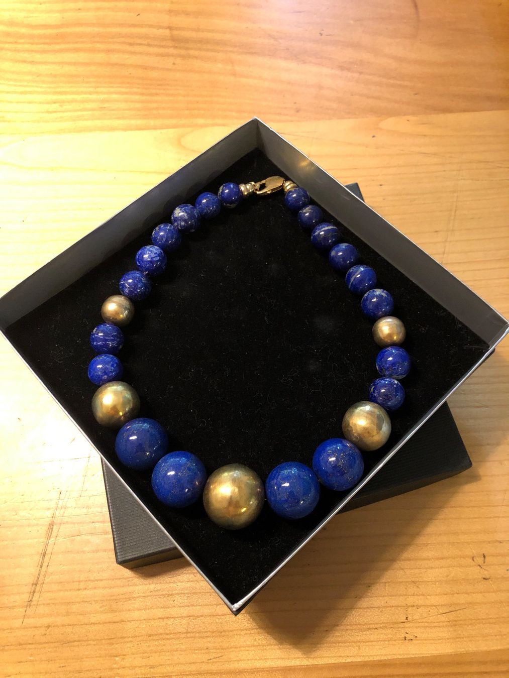 Catenine: Lapis Lazuli Halskette Massiv – Usato da Adliswil venduto da Tito088