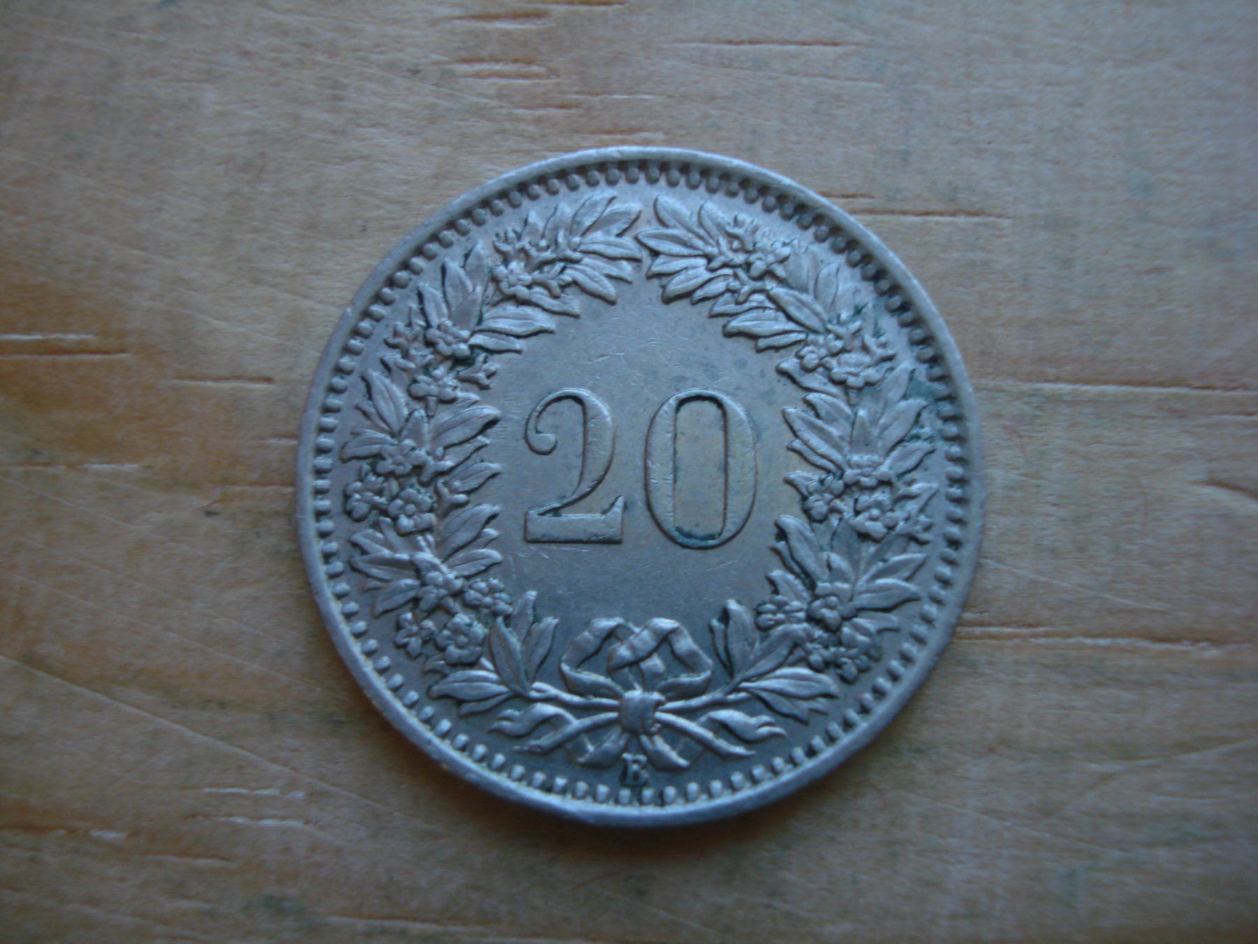 Alle Münzen: (S1) 20 Rappen 1956 – Gebraucht aus Erlach von Net-Coins 1