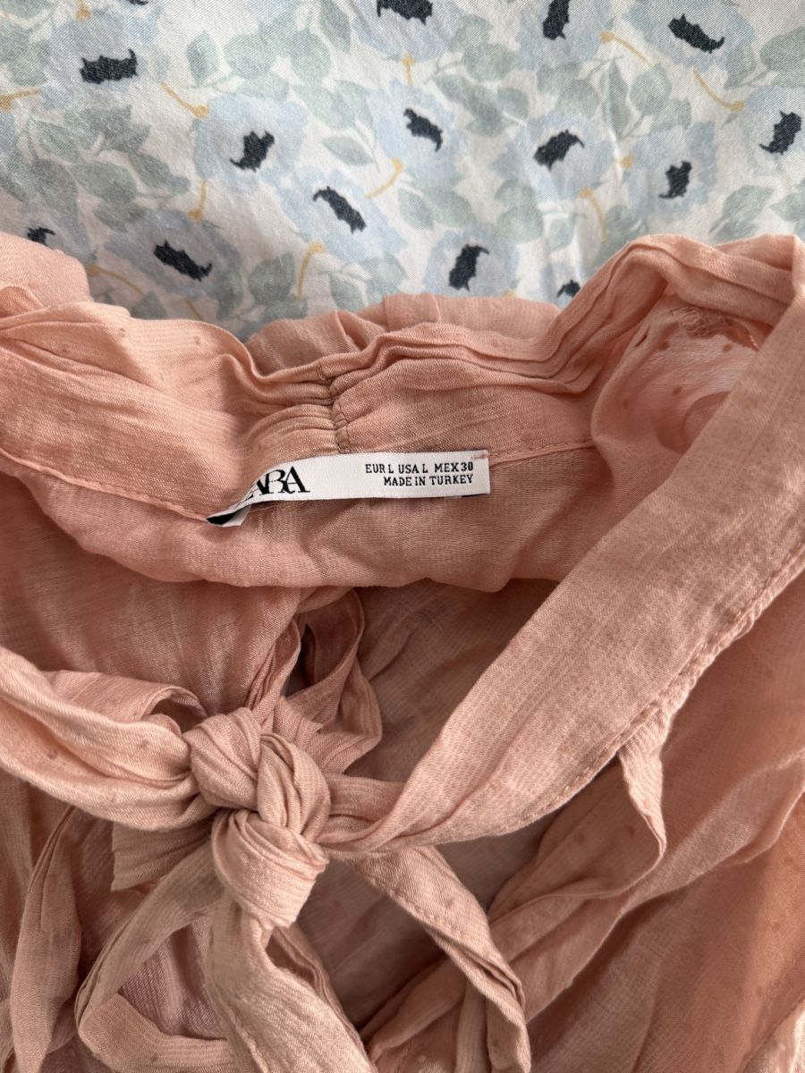 Zara Blusen: Zara Bluse, Grösse L, altrosa mit Schleife – Neu (gemäss Beschreibung) aus Zürich von iva_iva 2