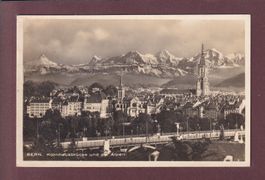BERN - Kornhausbrücke und die Alpen - 1929